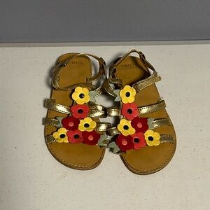 Gymboree Flower Leather Sandals Sz 13
